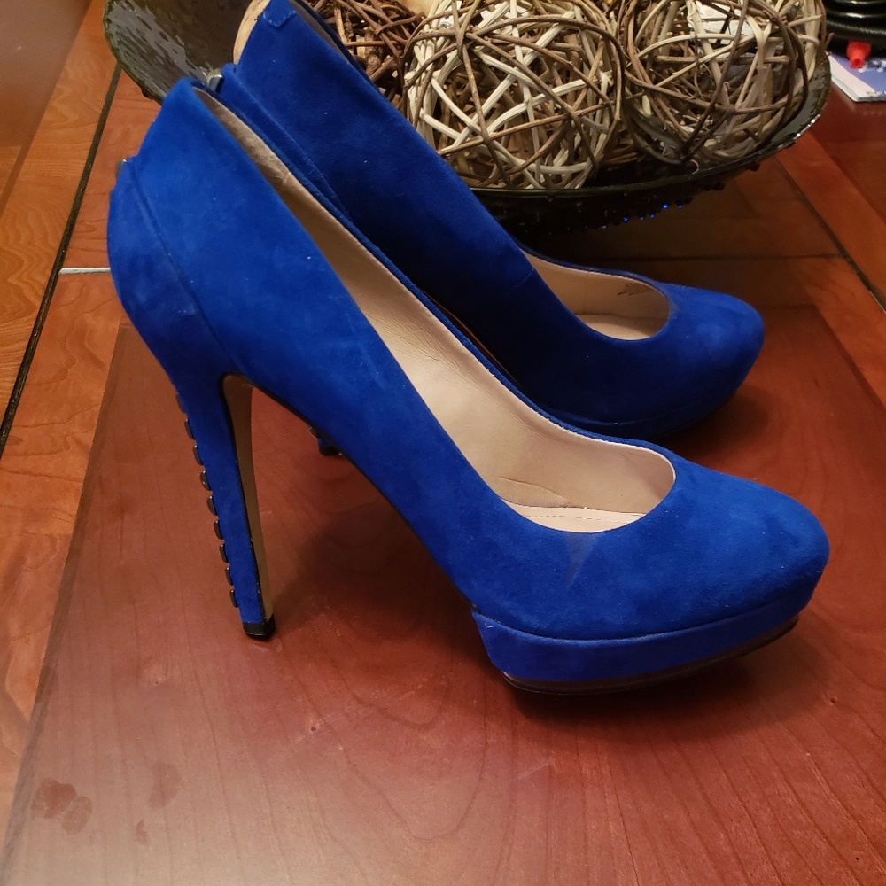 Blue Suede Heels